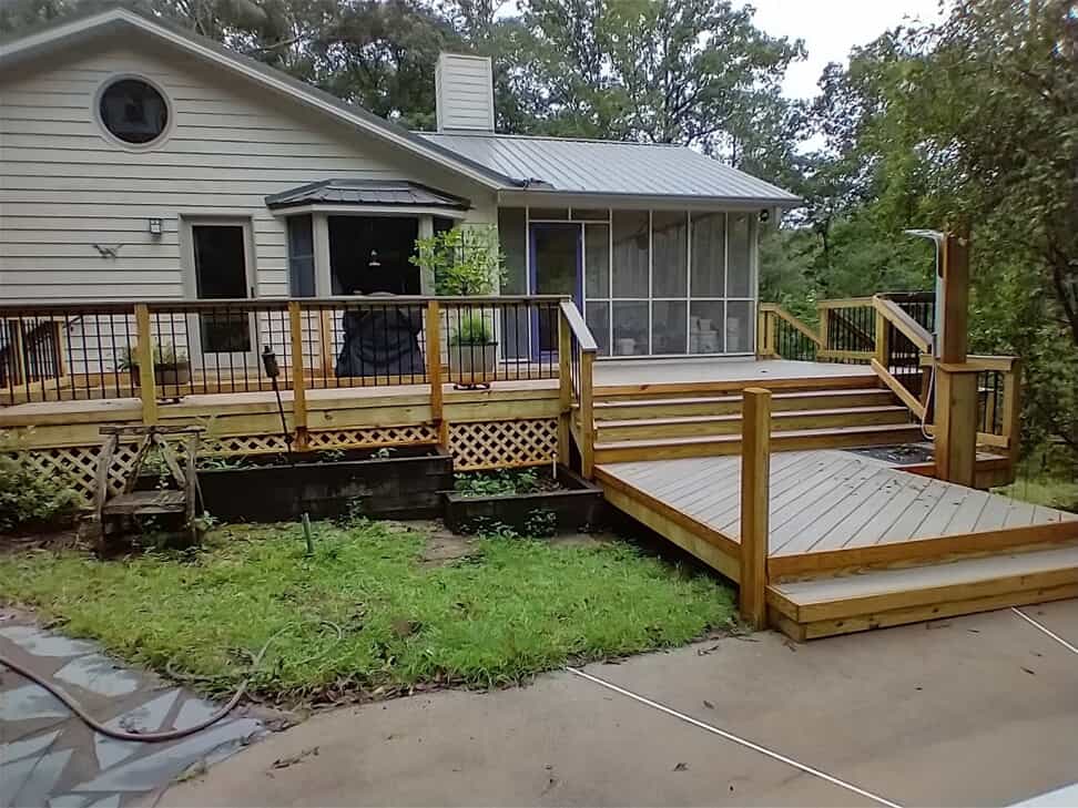 central GA fiberon low maintenance deck builders